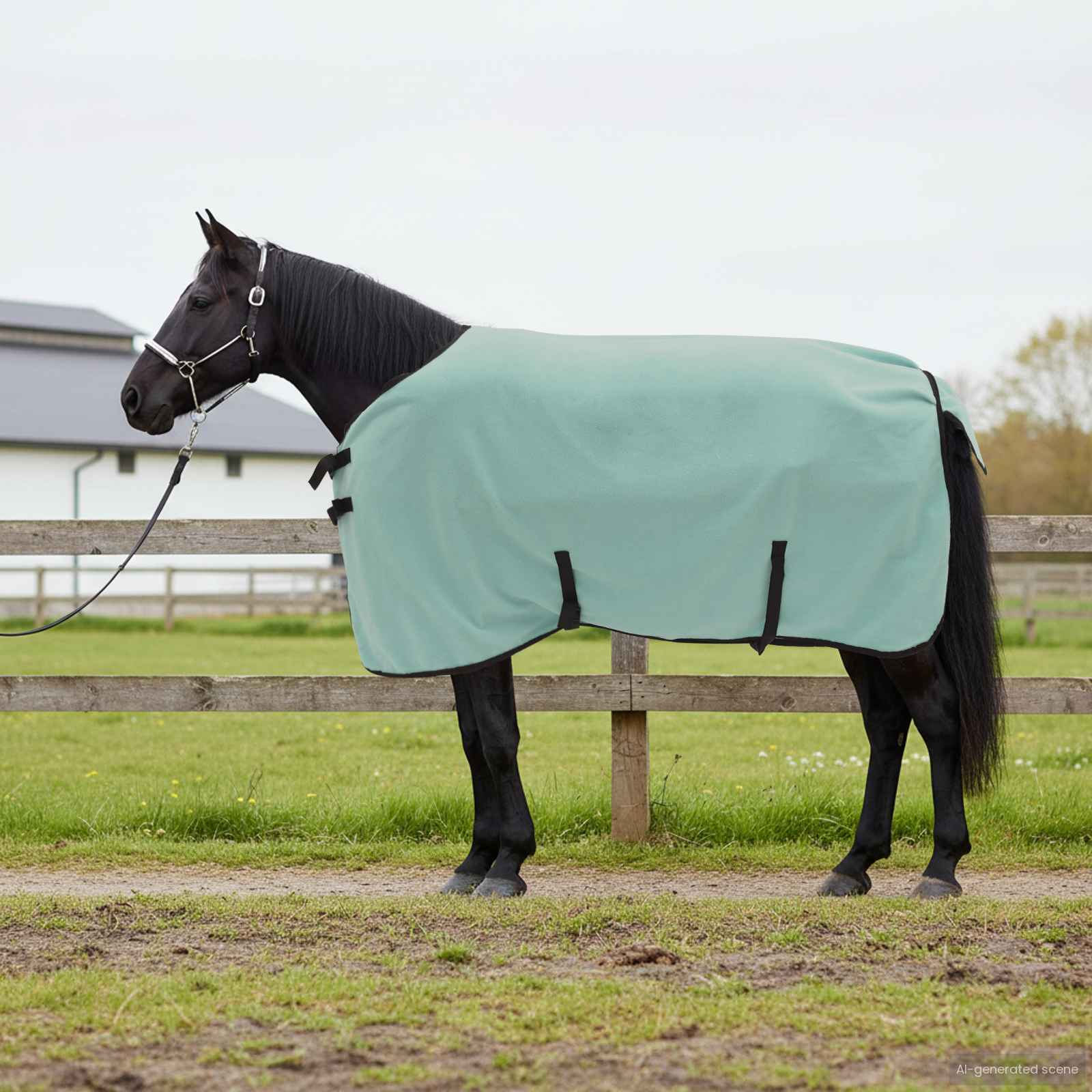 Coperta per Cavalli Verde speciale 75 cm Fleece in poliestere