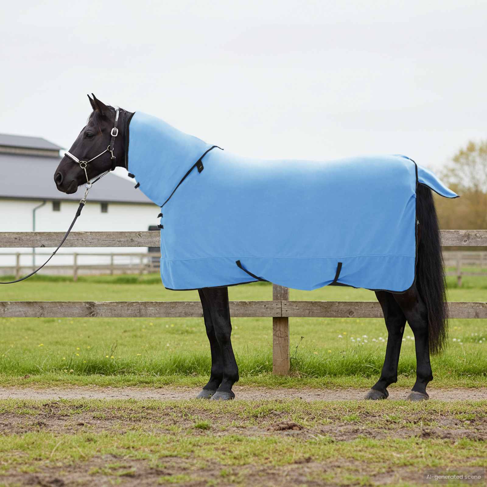 Coperta per Cavalli Aqua Completo 155 cm Fleece in poliestere