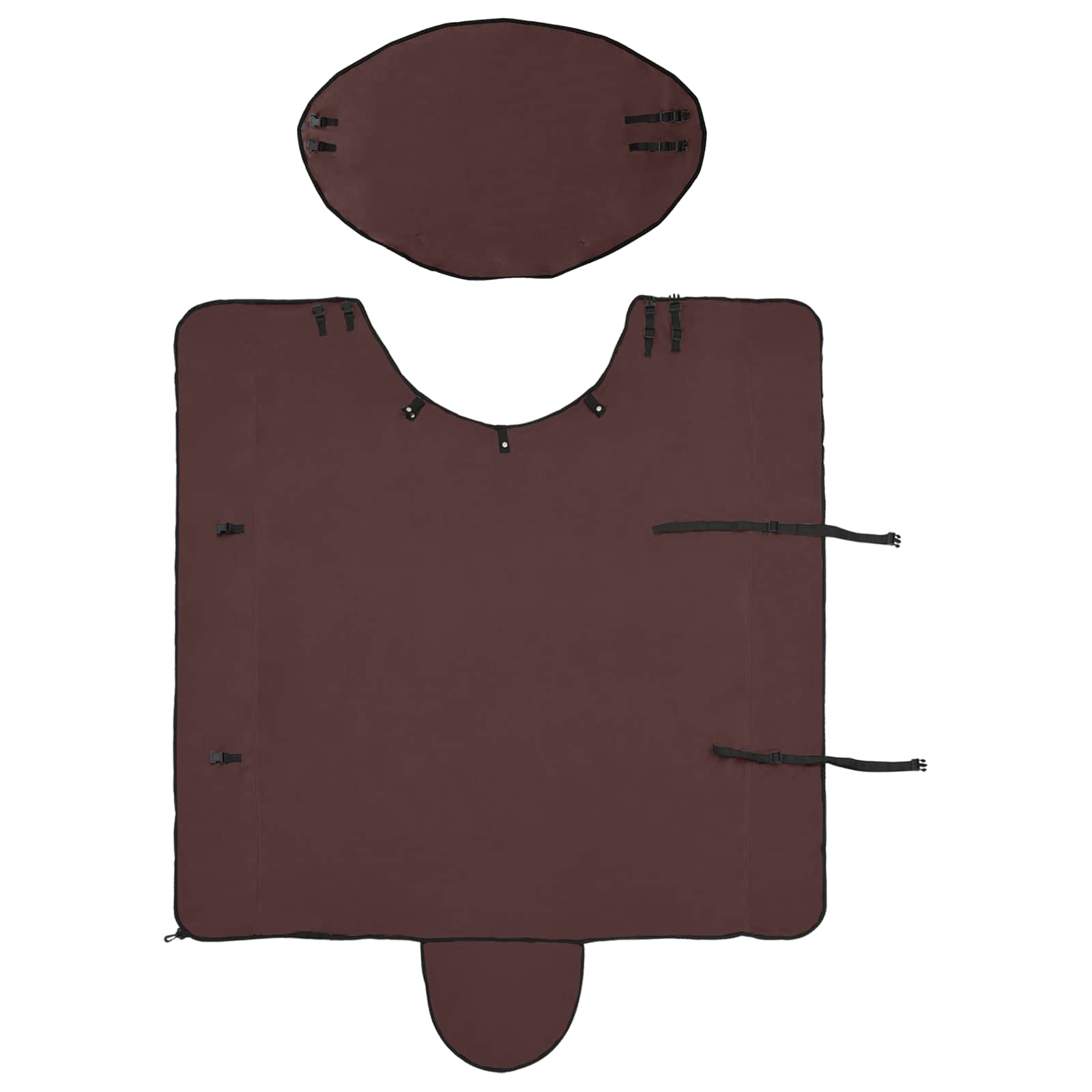 Coperta per Cavalli Marrone Scuro Completo 155 cm