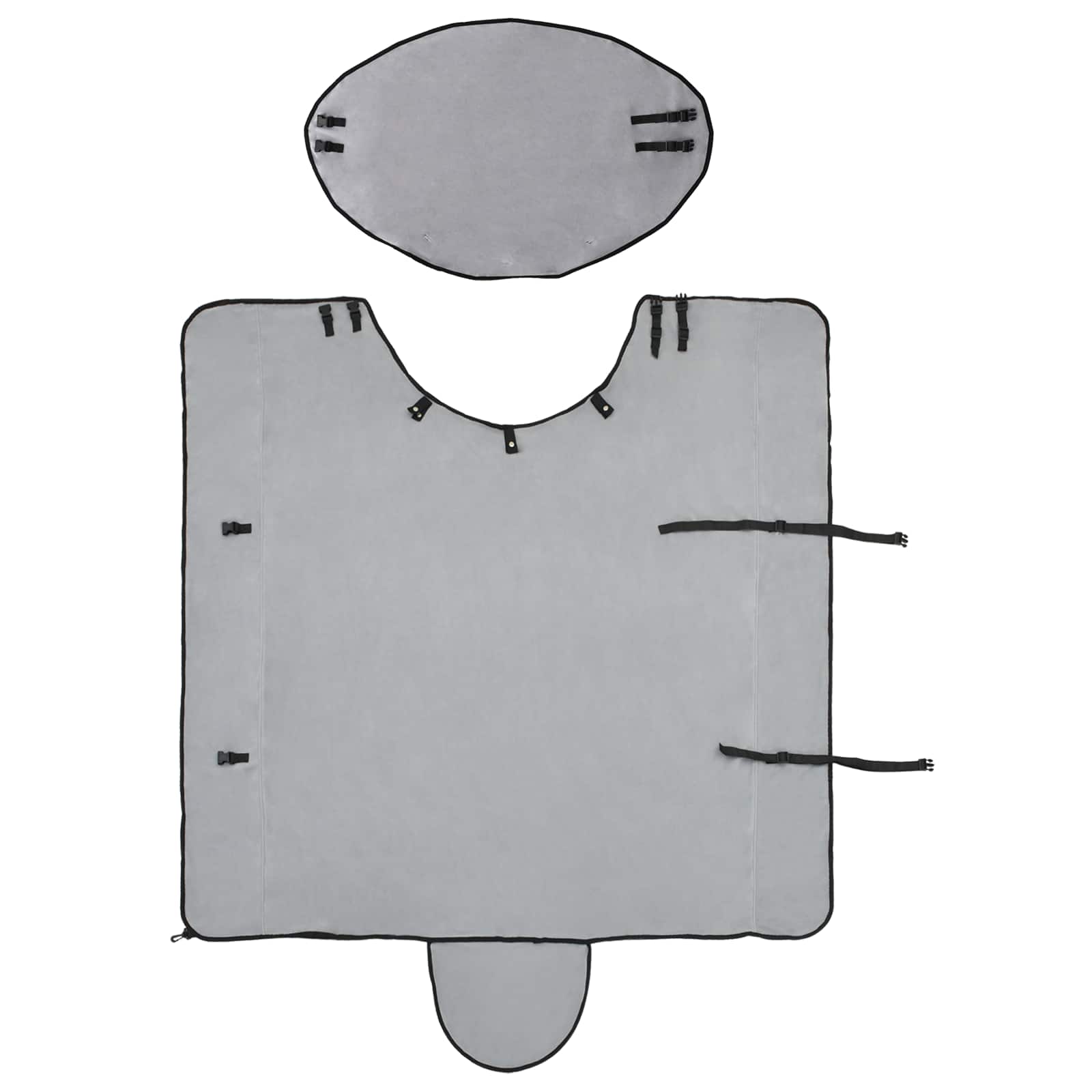Coperta per Cavalli Grigio chiaro e rosa completo 155 cm