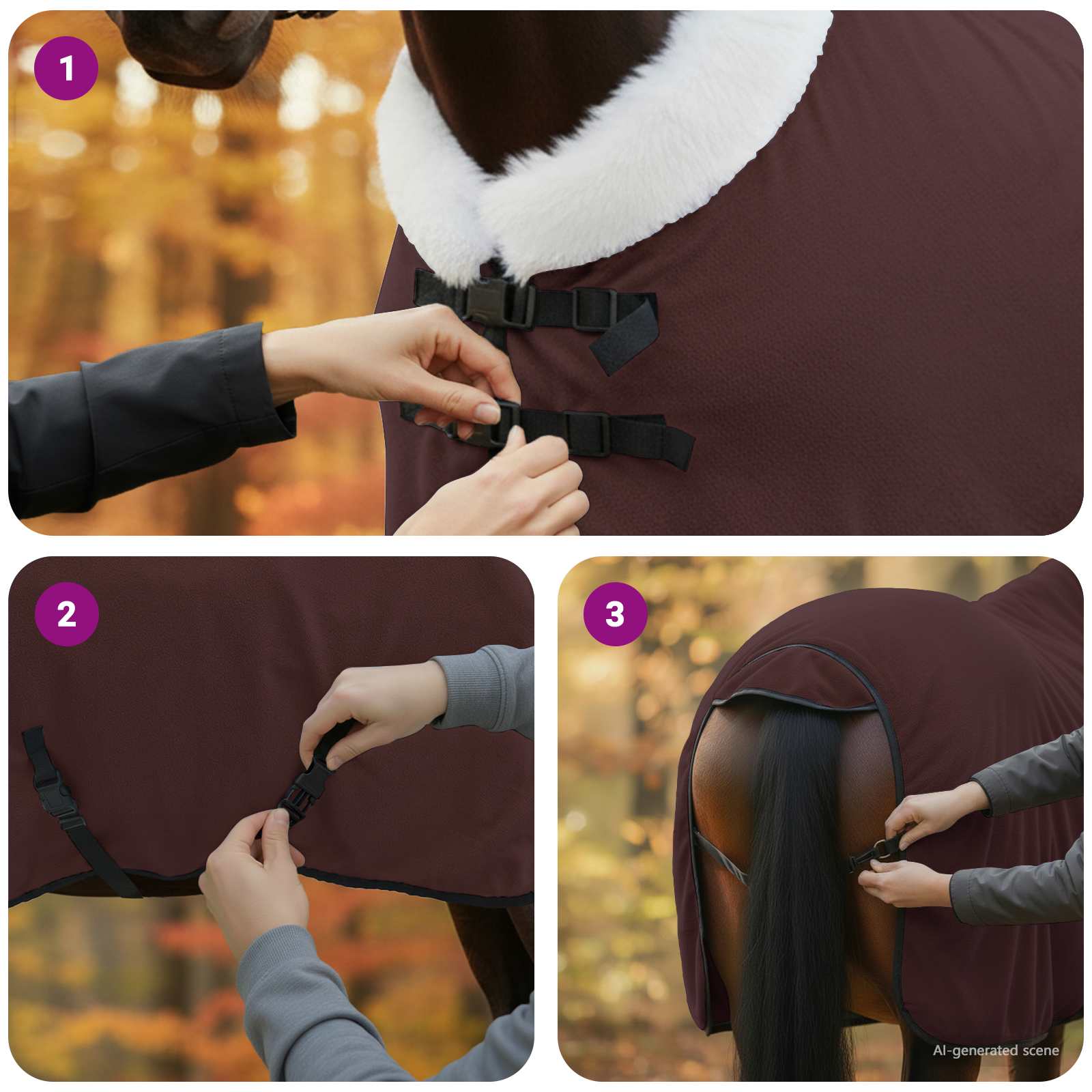 Coperta per Cavalli Marrone Scuro 75 cm Felpa in pile