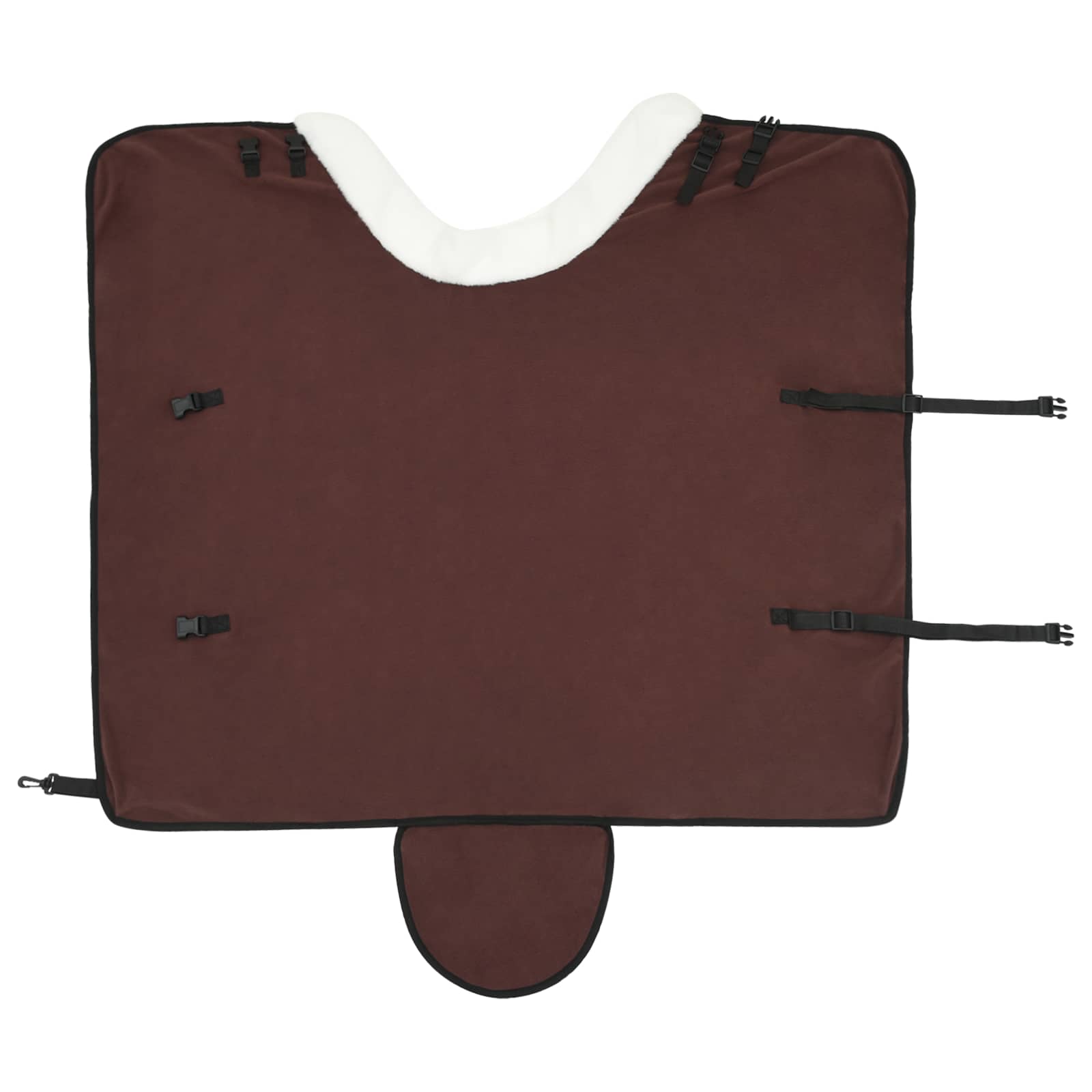 Coperta per Cavalli Marrone Scuro Completo 115 cm Felpa in pile