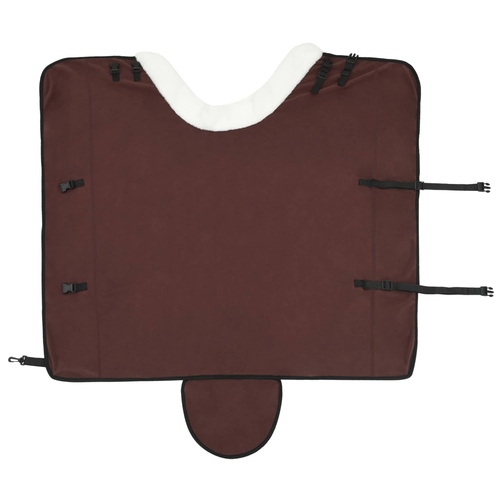 Coperta per Cavalli Marrone Scuro Completo 155 cm Felpa in pile