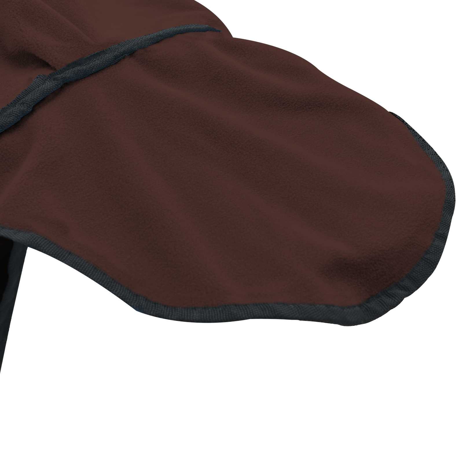Coperta per Cavalli Marrone Scuro Completo 155 cm Felpa in pile