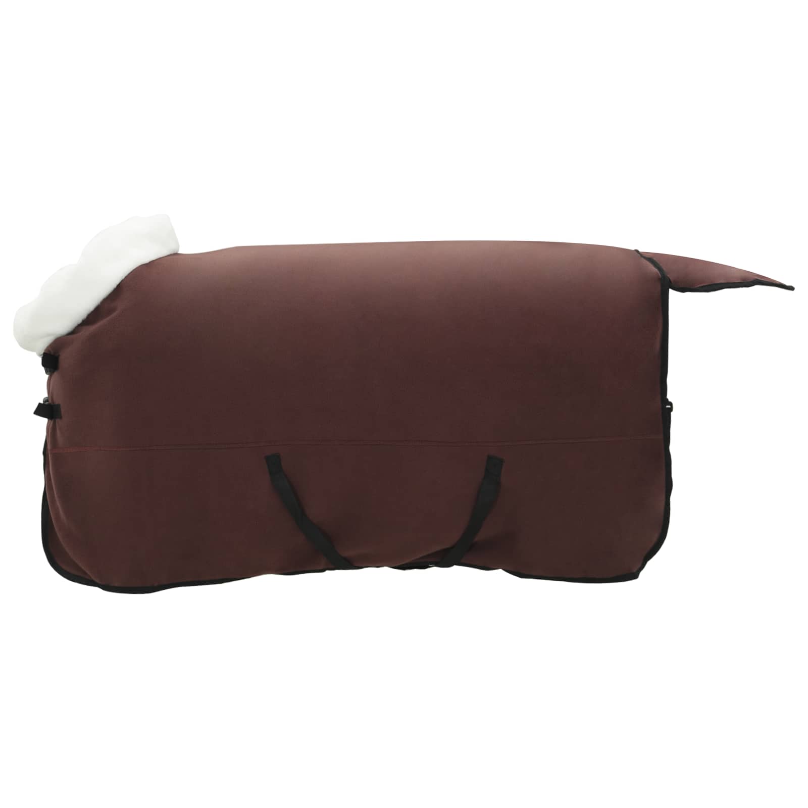 Coperta per Cavalli Marrone Scuro Completo 165 cm Felpa in pile