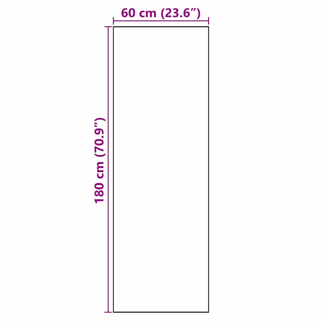 Tappeto da Cucina Grigio 180 x 60 cm Velluto