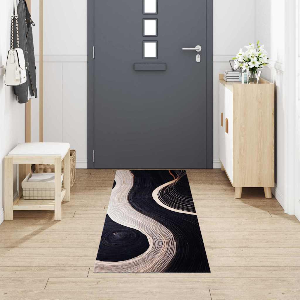 Tappeto da Cucina Nero 300 x 60 cm Velluto