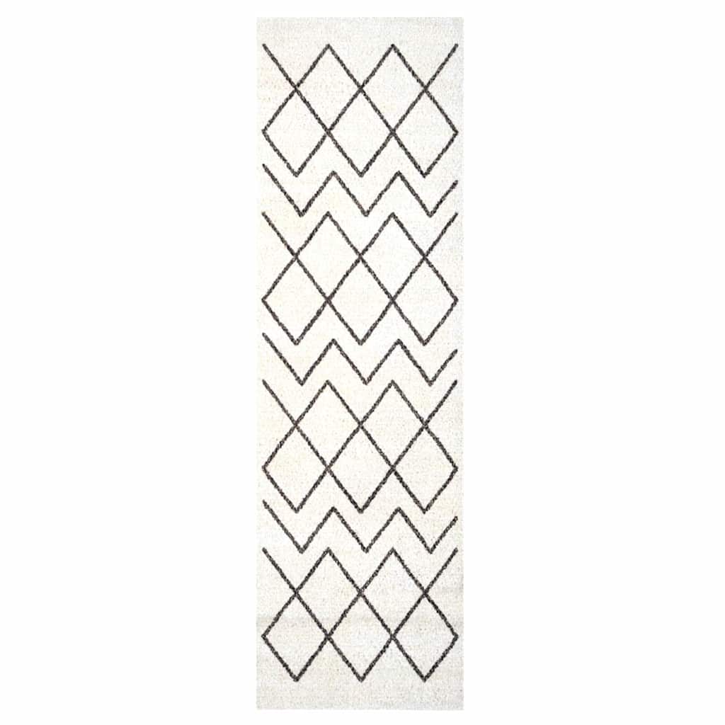 Tappeto da Cucina Bianco 150 x 45 cm Velluto
