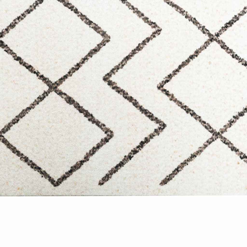 Tappeto da Cucina Bianco 150 x 45 cm Velluto