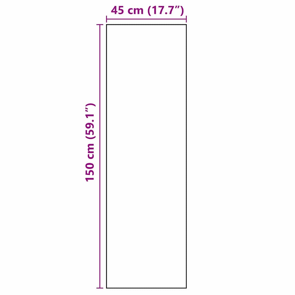 Tappeto da Cucina Bianco 150 x 45 cm Velluto