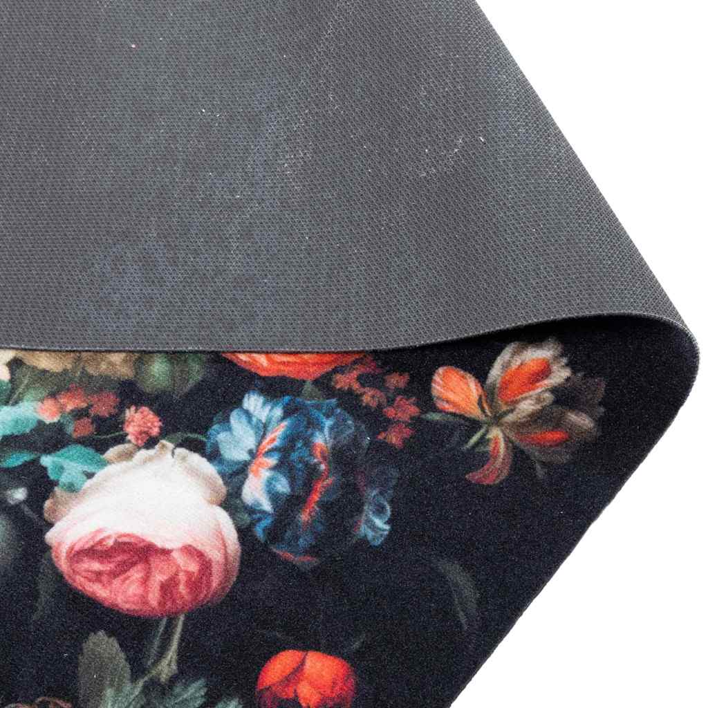 Tappeto da Cucina Nero 150 x 45 cm Velluto