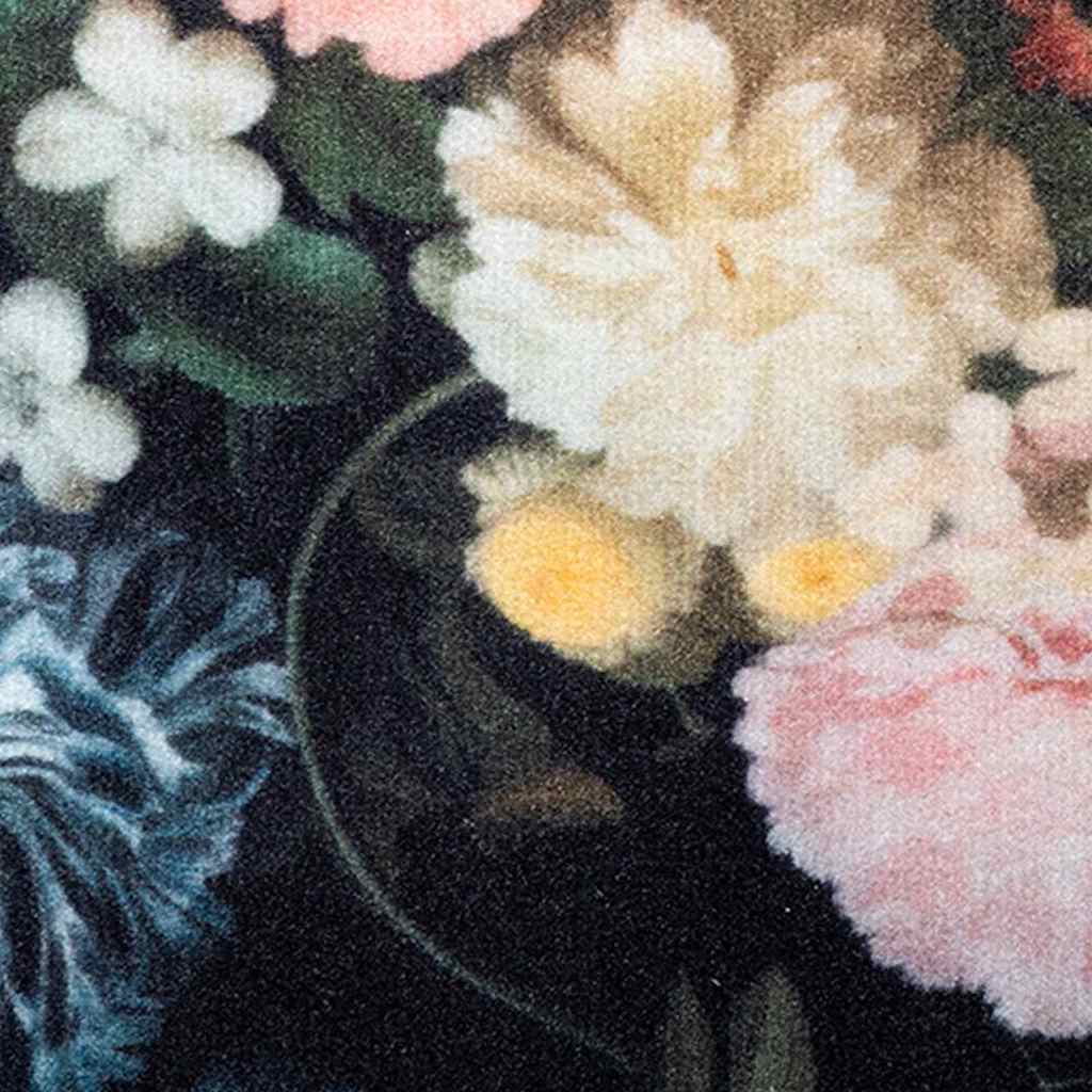 Tappeto da Cucina Nero 150 x 45 cm Velluto