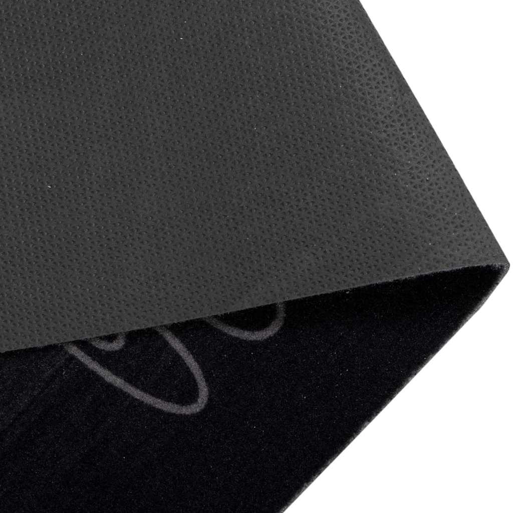 Tappeto da Cucina Posate Nero 180 x 60 cm Velluto