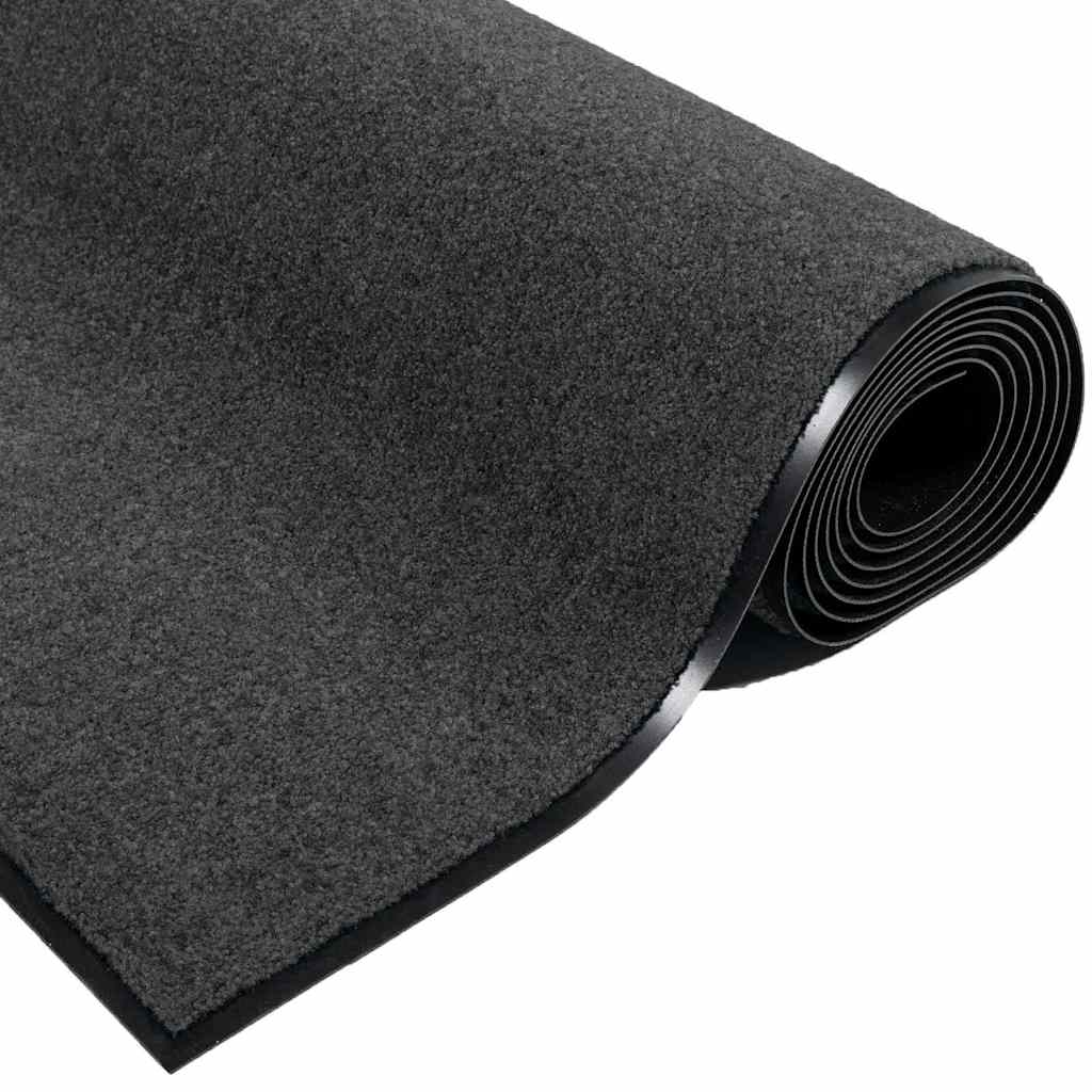Tappetino Antracite 60 x 80 x 1.2 cm Tessuto Teddy