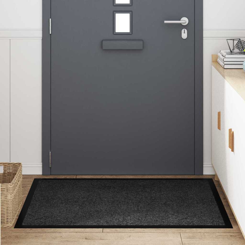Tappetino Antracite 80 x 120 x 1.2 cm Tessuto Teddy