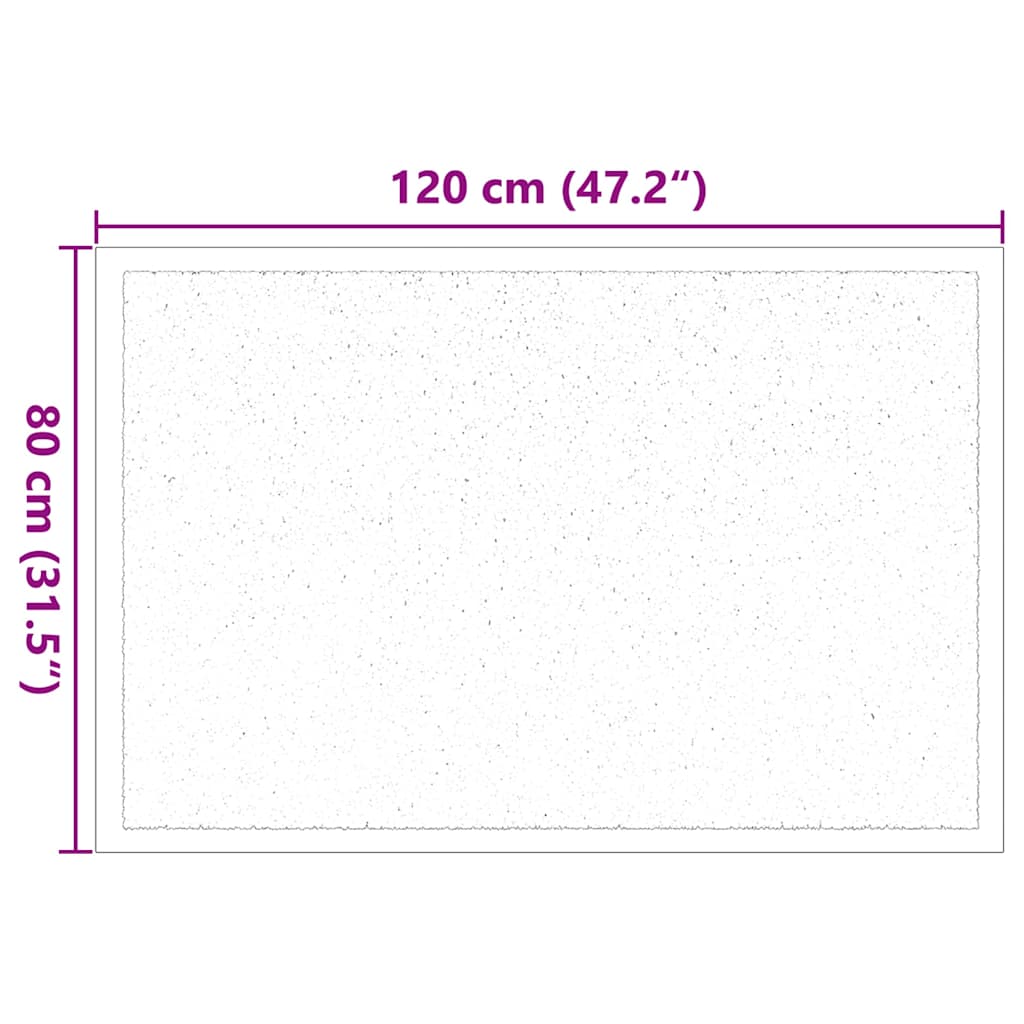 Tappetino Antracite 80 x 120 x 1.2 cm Tessuto Teddy