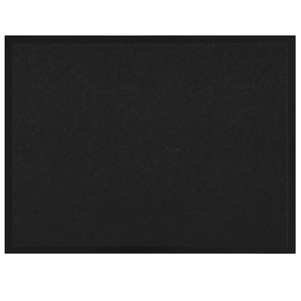 Tappetino Nero 60 x 80 x 1.2 cm Tessuto Teddy
