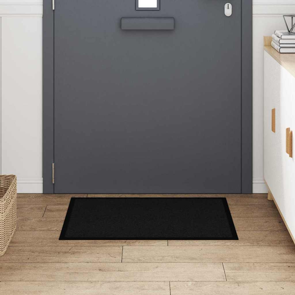 Tappetino Nero 60 x 80 x 1.2 cm Tessuto Teddy