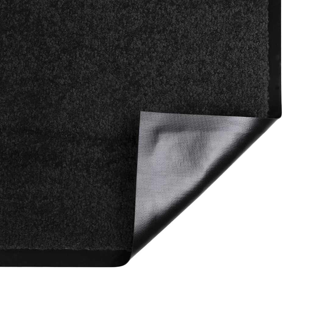 Tappetino Nero 60 x 80 x 1.2 cm Tessuto Teddy