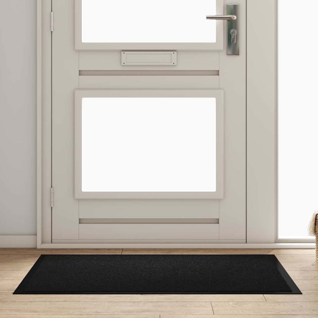 Tappetino Nero 80 x 120 x 1.2 cm Tessuto Teddy