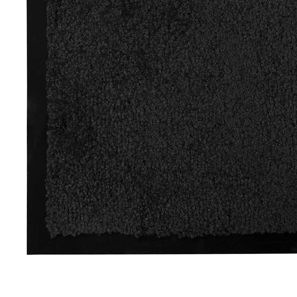 Tappetino Nero 80 x 120 x 1.2 cm Tessuto Teddy