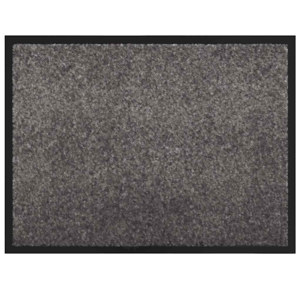 Tappetino Grigio Chiaro 60 x 80 x 1.2 cm Tessuto Teddy