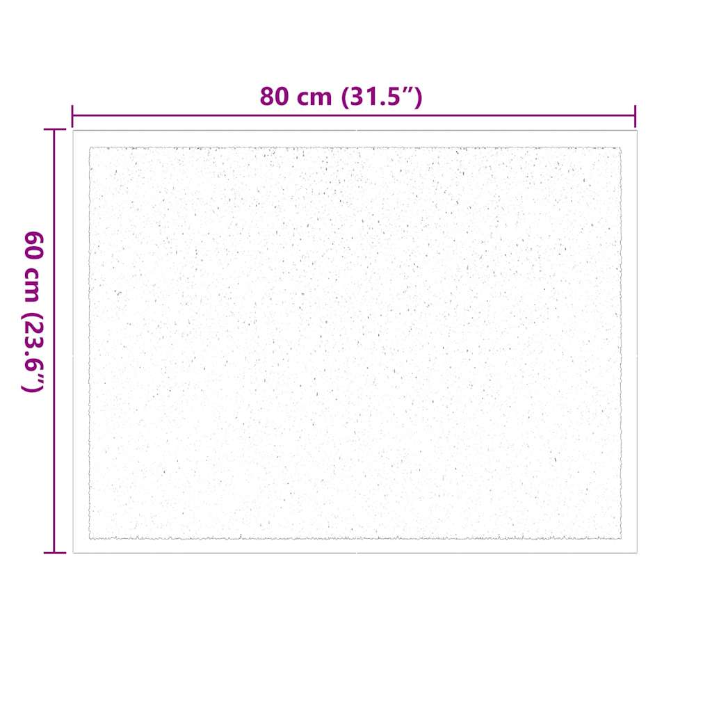 Tappetino Grigio Chiaro 60 x 80 x 1.2 cm Tessuto Teddy