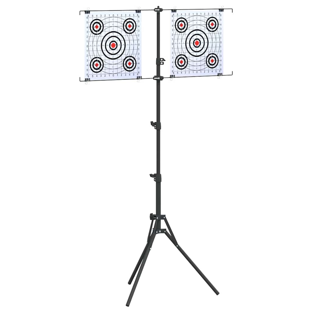 Supporto per bersaglio Nero e Bianco 82,5 x 51 x 150 cm Metallo