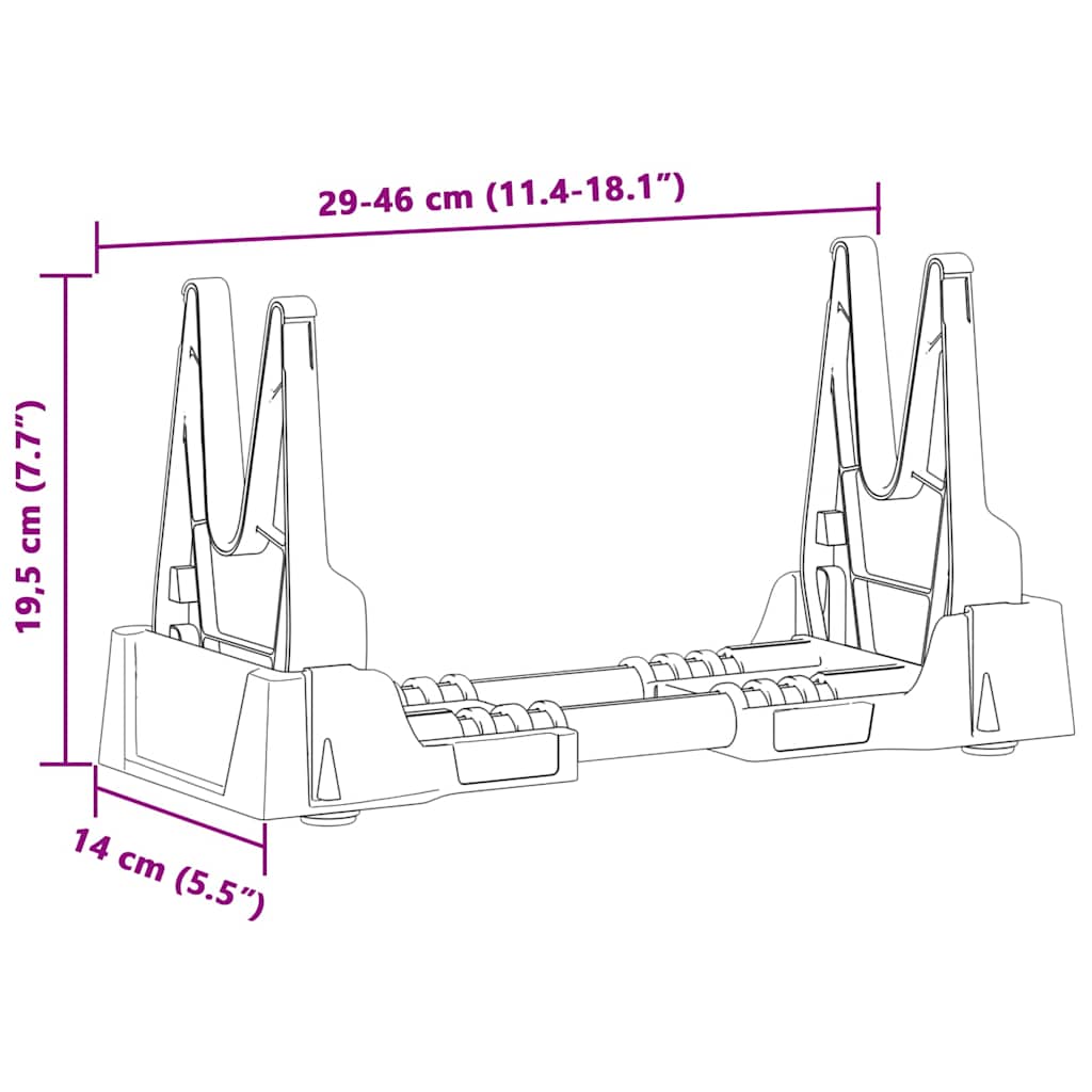 Supporto per tiro Regolabile Grigio 46 x 14 x 19,5 cm Plastica