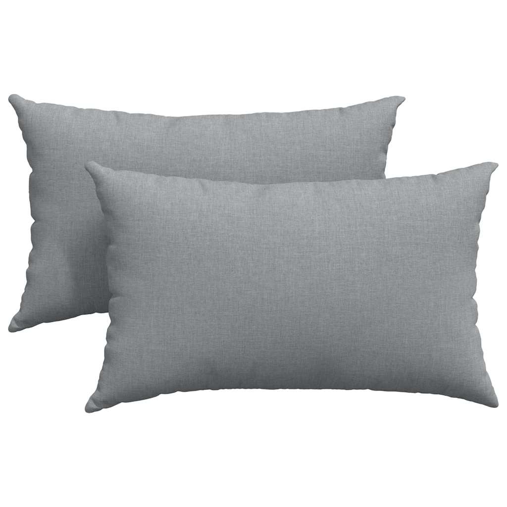 Cuscini da Divano 2 pz Tessuto Grigio chiaro 50 x 30 cm