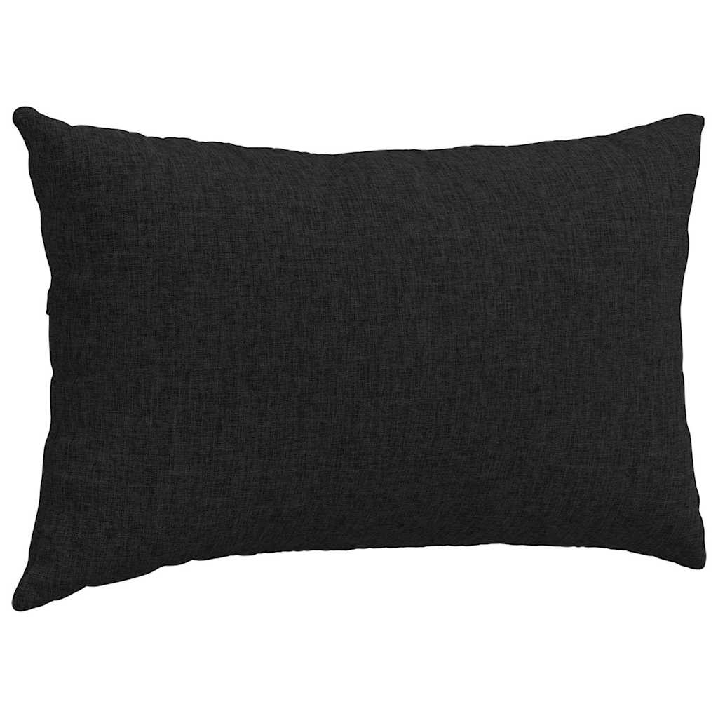 Cuscini da Divano 2 pz Tessuto Nero 50 x 30 cm