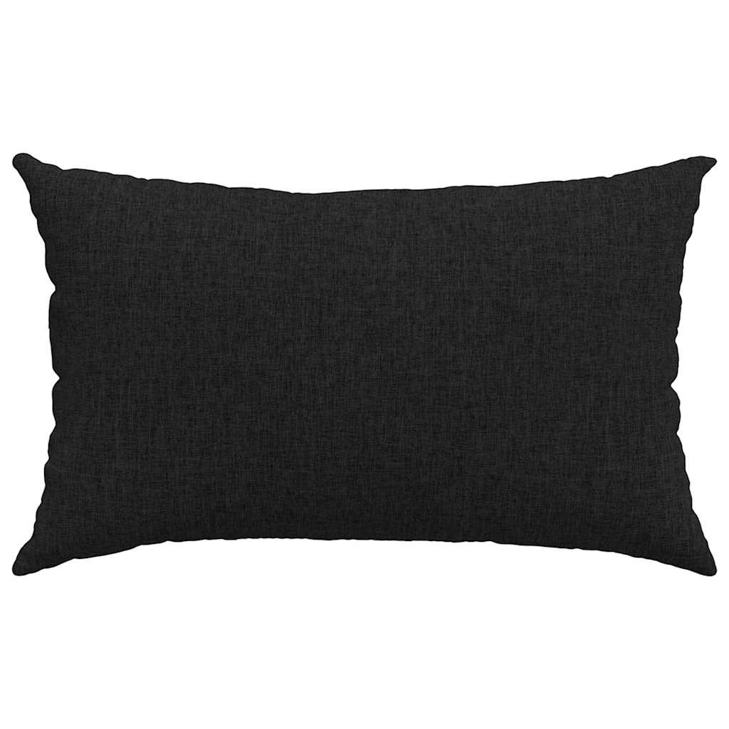 Cuscini da Divano 2 pz Tessuto Nero 50 x 30 cm