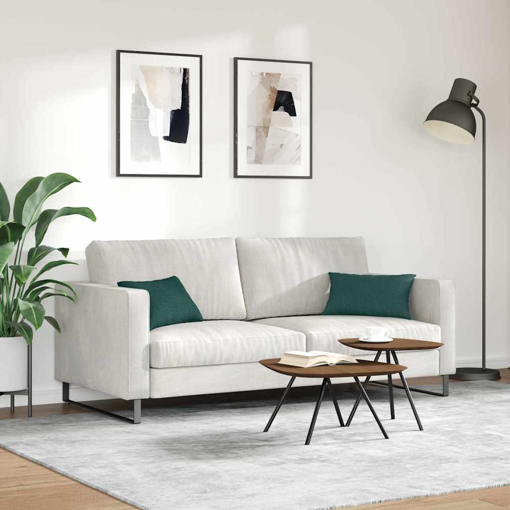Cuscini da Divano 2 pz Tessuto Verde Scuro 50 x 30 cm