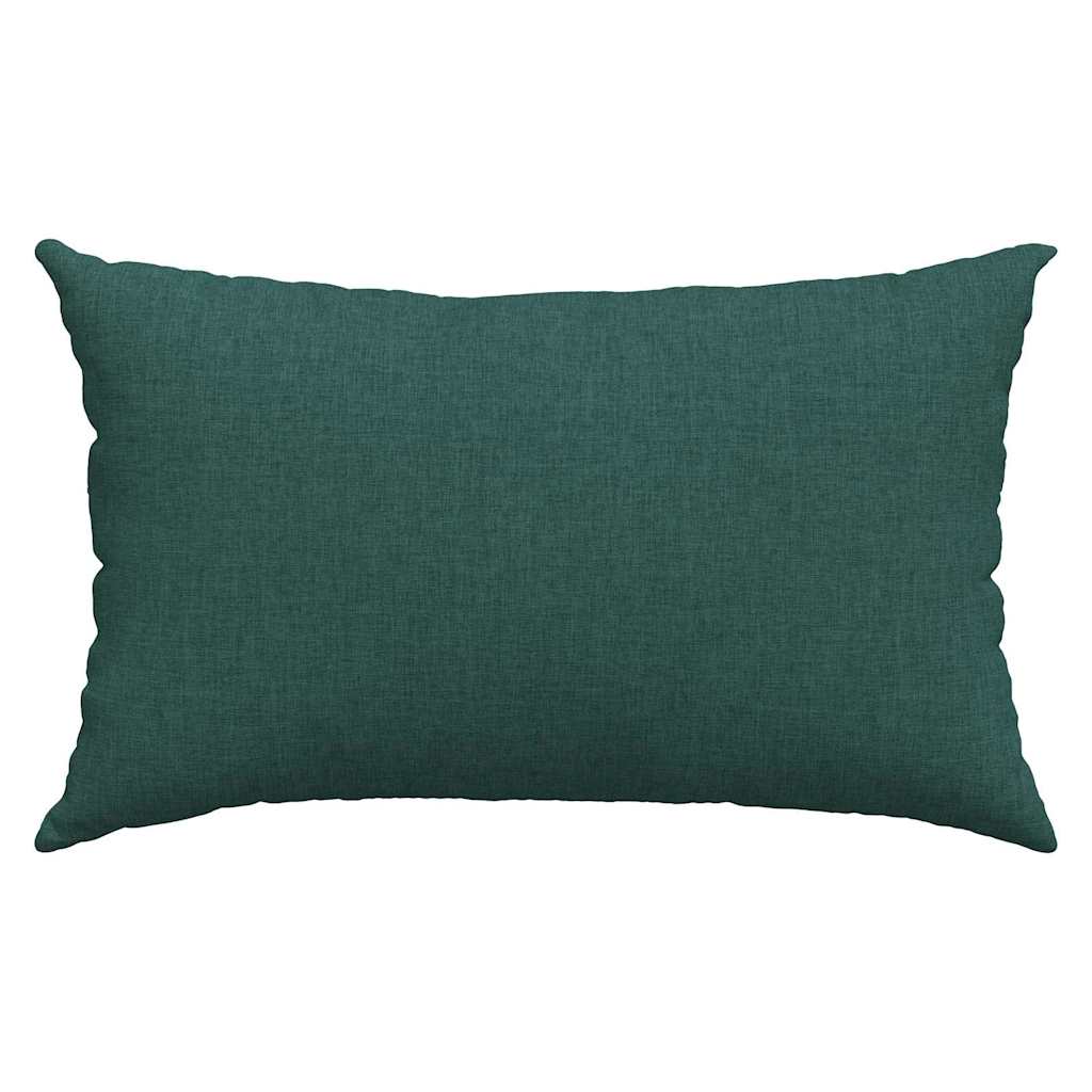 Cuscini da Divano 2 pz Tessuto Verde Scuro 50 x 30 cm