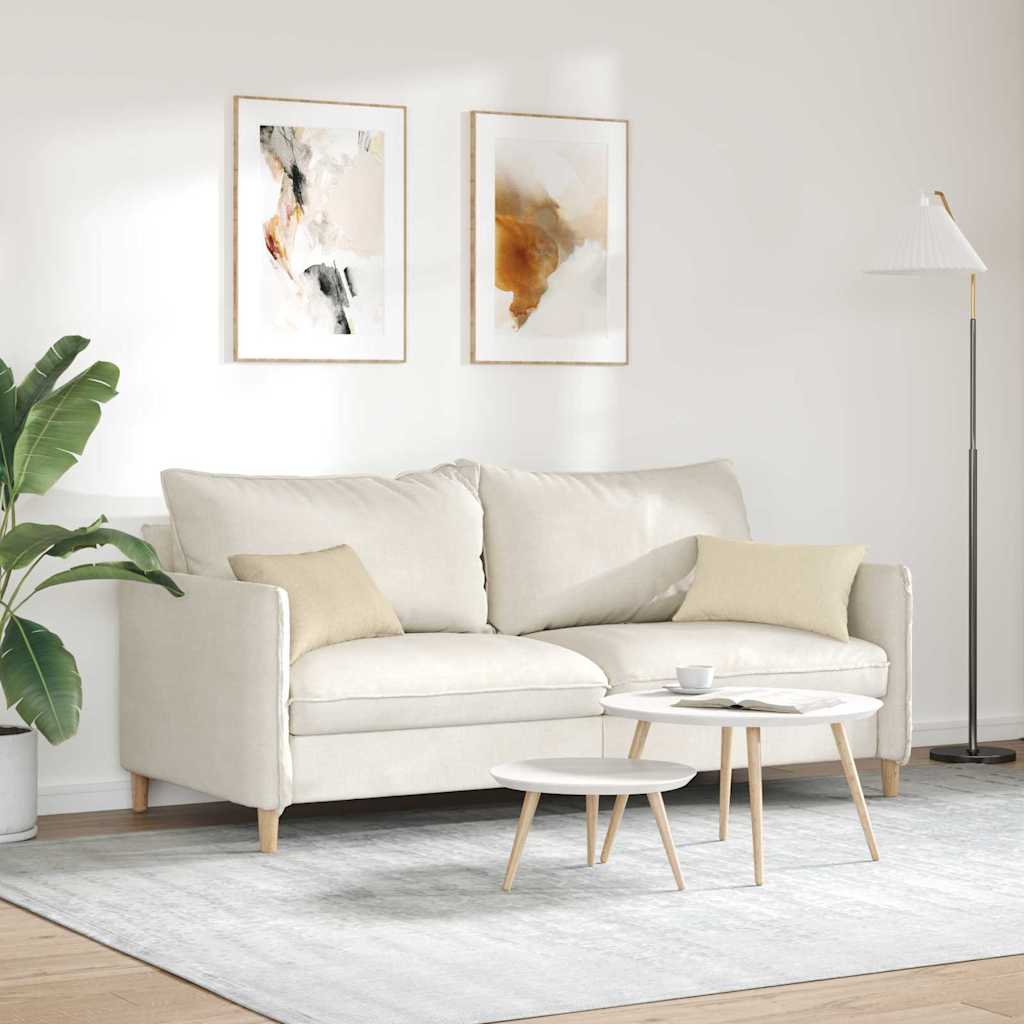 Cuscini da Divano 2 pz Tessuto Crema 50 x 30 cm