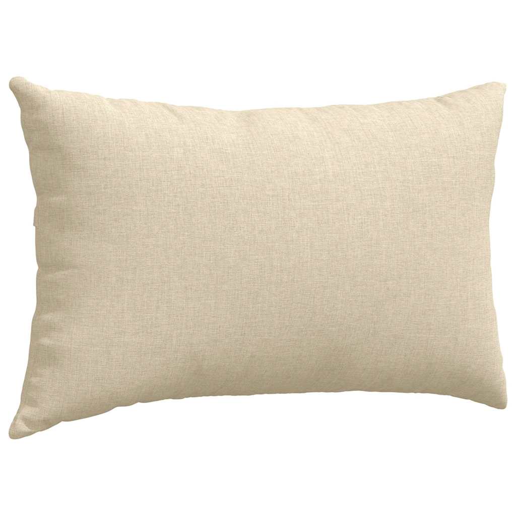 Cuscini da Divano 2 pz Tessuto Crema 50 x 30 cm