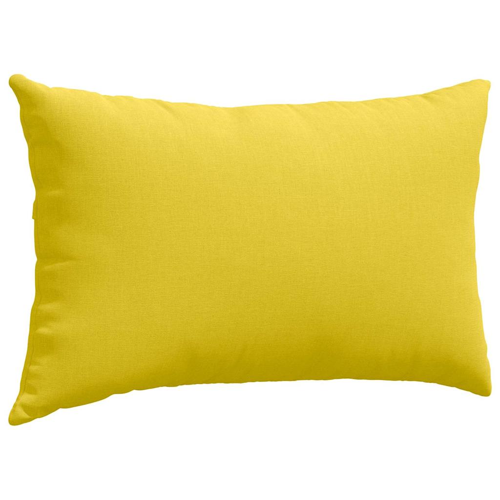 Cuscini da Divano 2 pz Tessuto Giallo Chiaro 50 x 30 cm