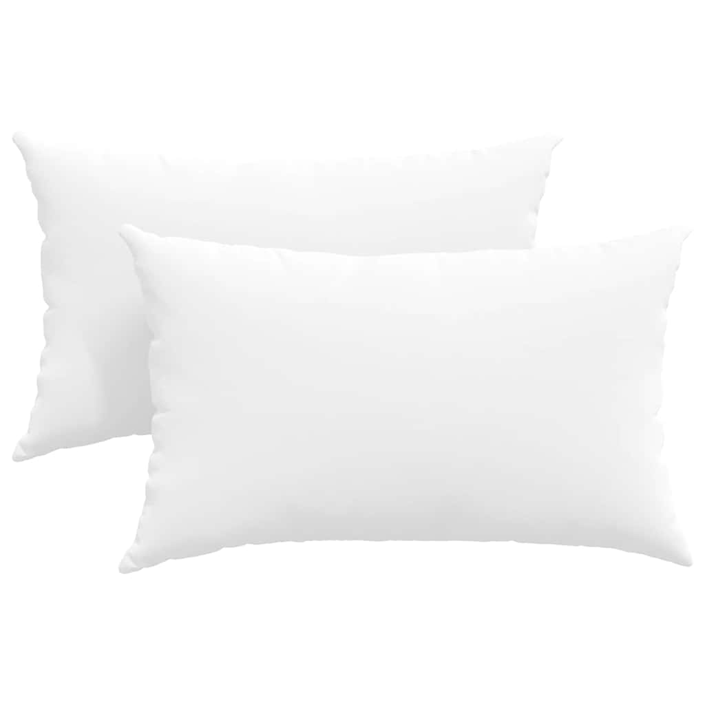 Cuscini da Divano 2 pz Tessuto Bianco 50 x 30 cm