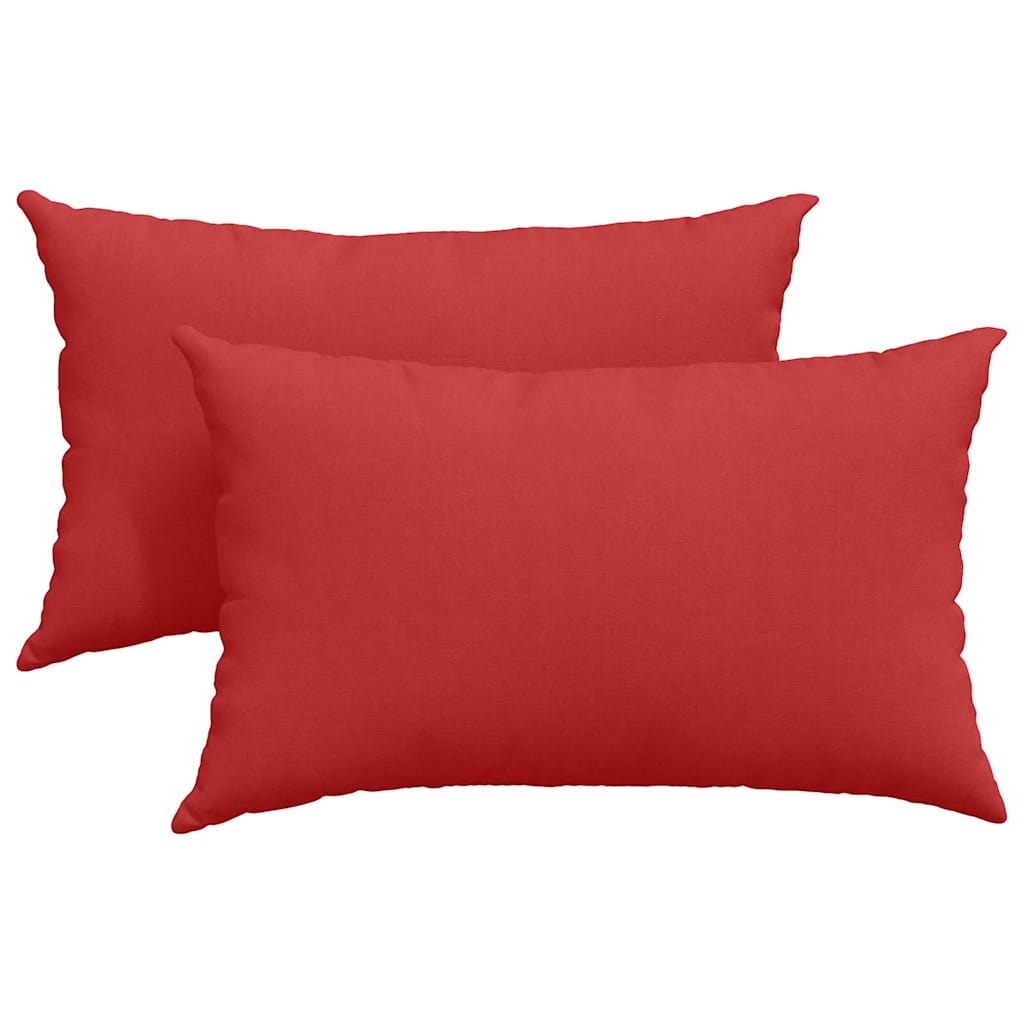 Cuscini da Divano 2 pz Tessuto Rosso 50 x 30 cm