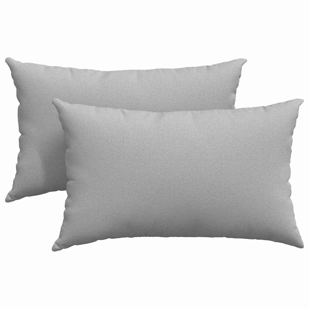 Cuscini da Divano 2 pz Tessuto Grigio Nuvola 50 x 30 cm