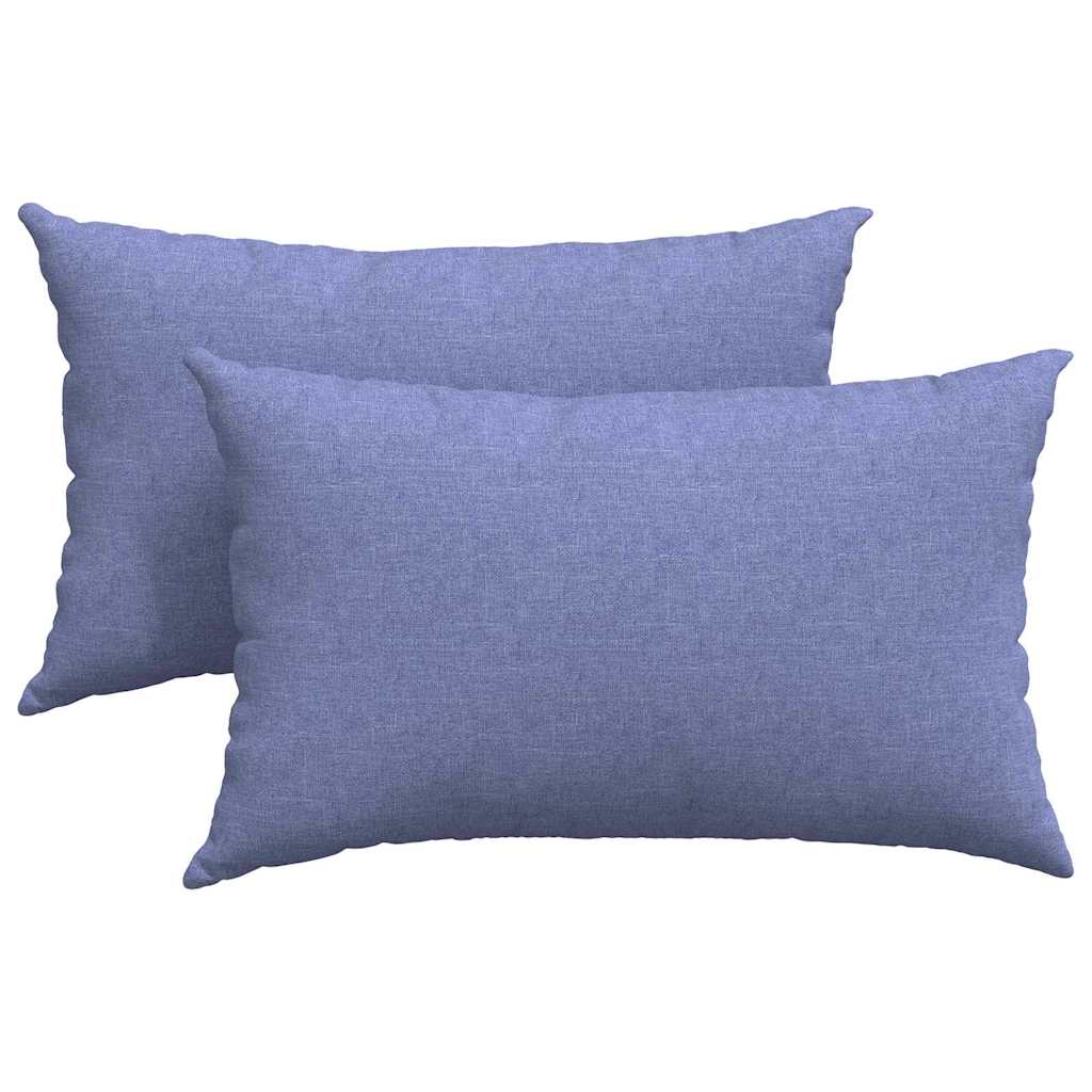Cuscini da Divano 2 pz Tessuto Blu jeans 50 x 30 cm