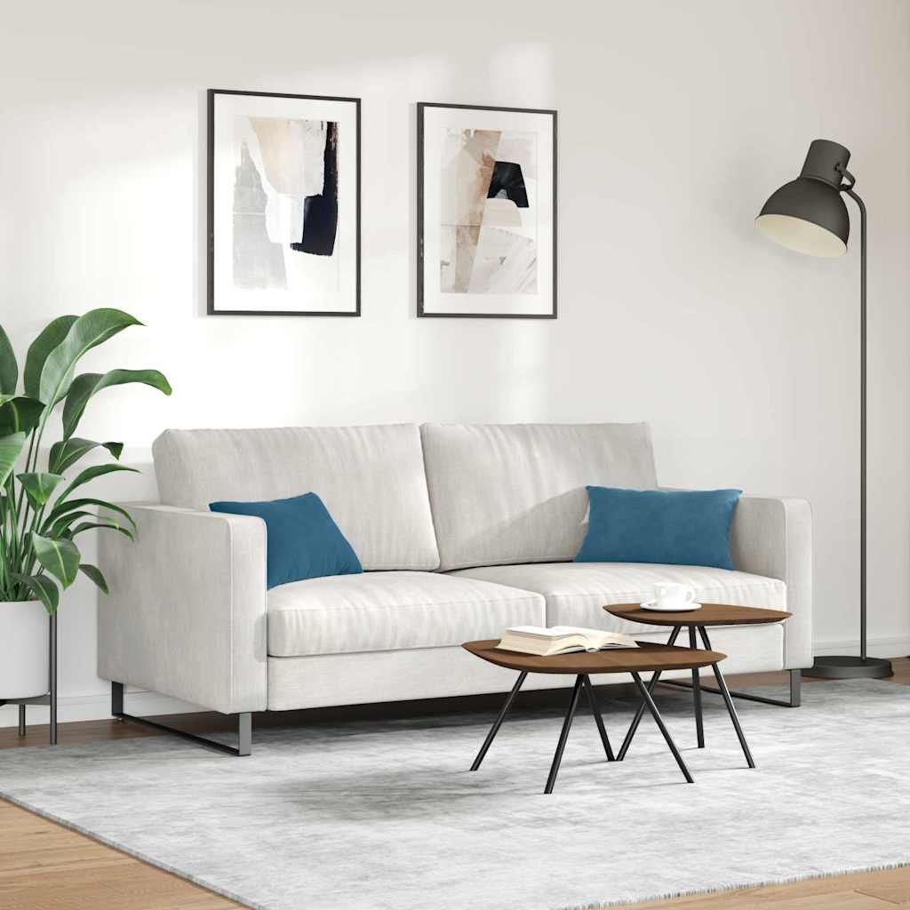 Cuscini da Divano 2 pcs Blu 50 x 30 cm Tessuto in Cords