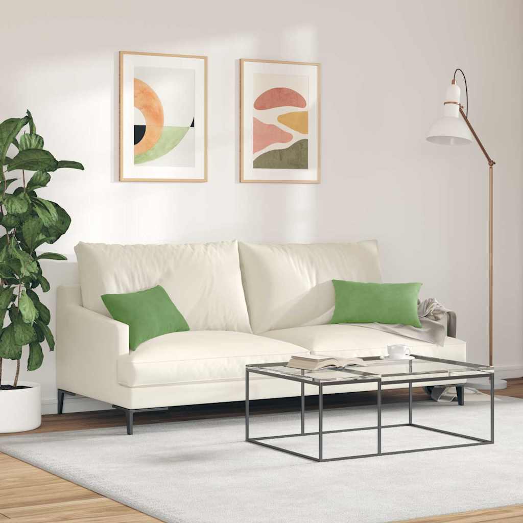 Cuscini da Divano 2 pcs Verde chiaro 50 x 30 cm