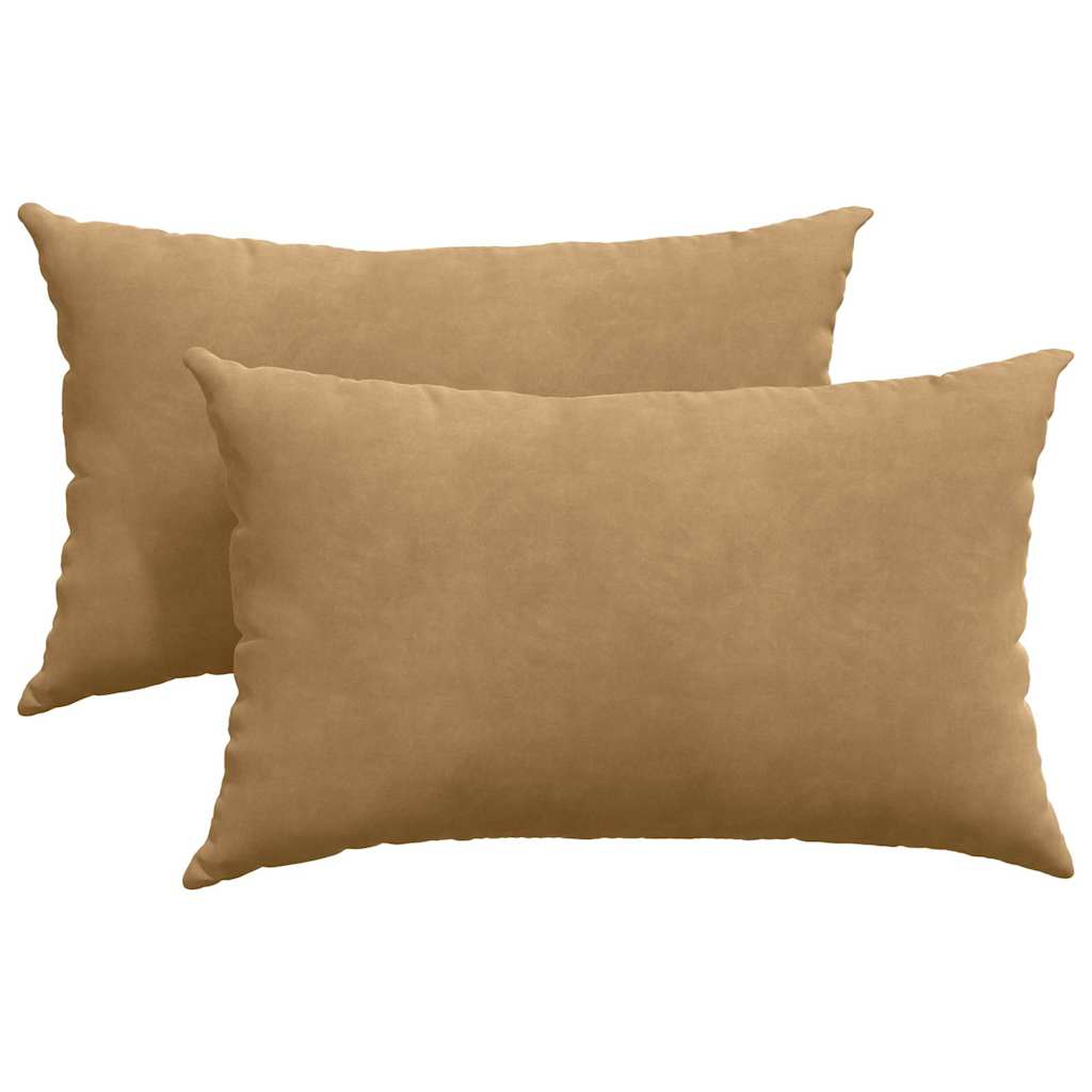 Cuscini da Divano 2 pcs Marrone 50 x 30 cm Tessuto in Cords