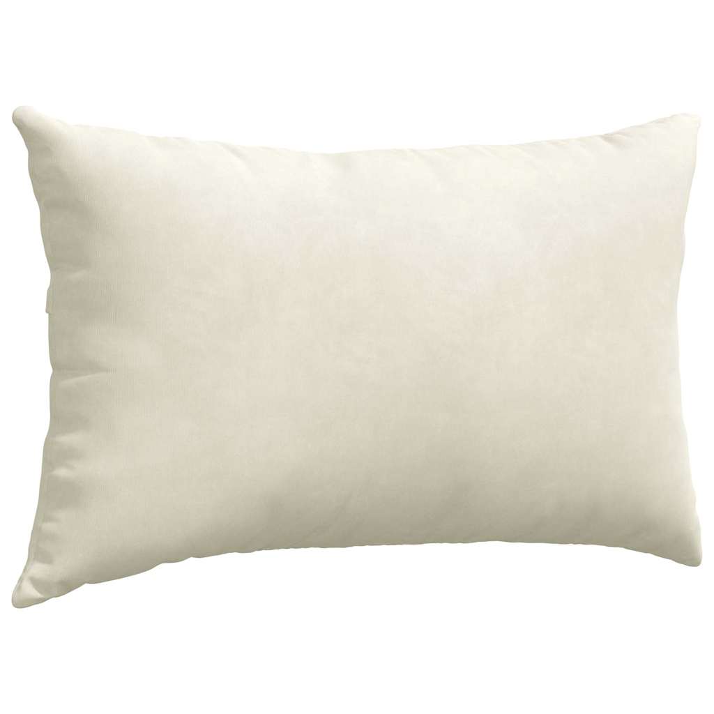 Cuscini da Divano 2 pcs Crema 50 x 30 cm Tessuto in Cords