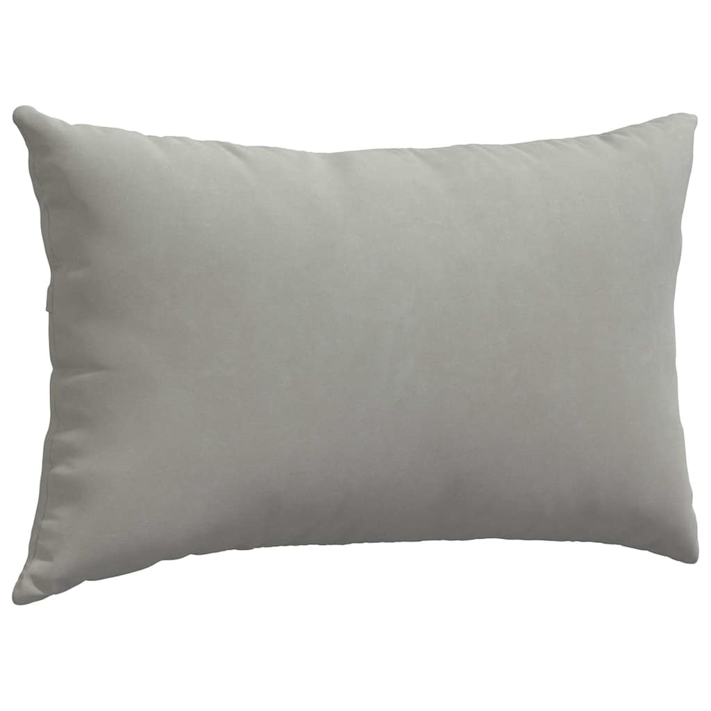 Cuscini da Divano 2 pz Tessuto Grigio chiaro 50 x 30 cm