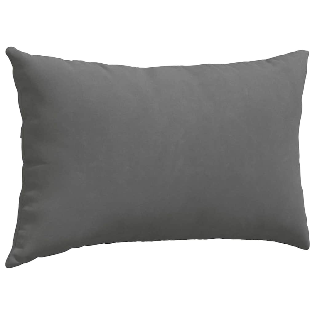 Cuscini da Divano 2 pz Tessuto Grigio scuro 50 x 30 cm