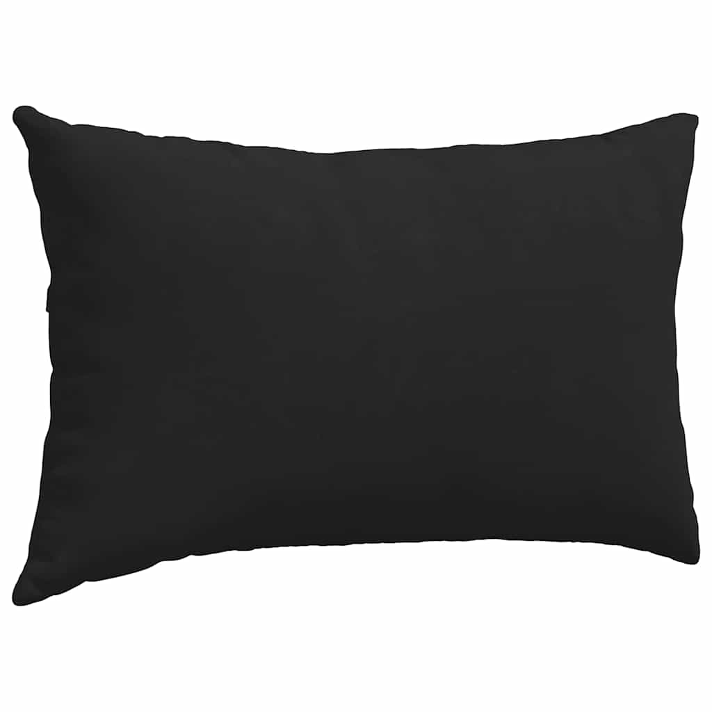 Cuscini da Divano 2 pz Tessuto Nero 50 x 30 cm