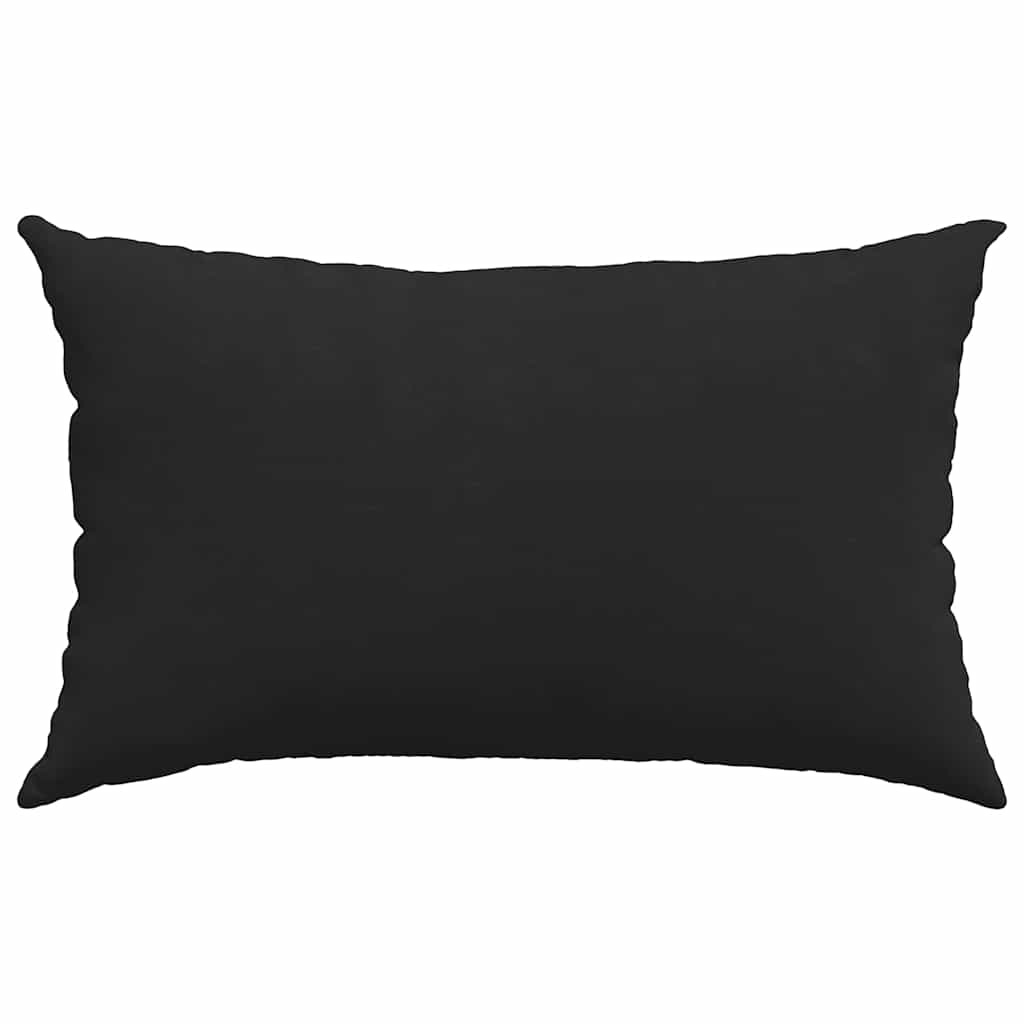 Cuscini da Divano 2 pz Tessuto Nero 50 x 30 cm