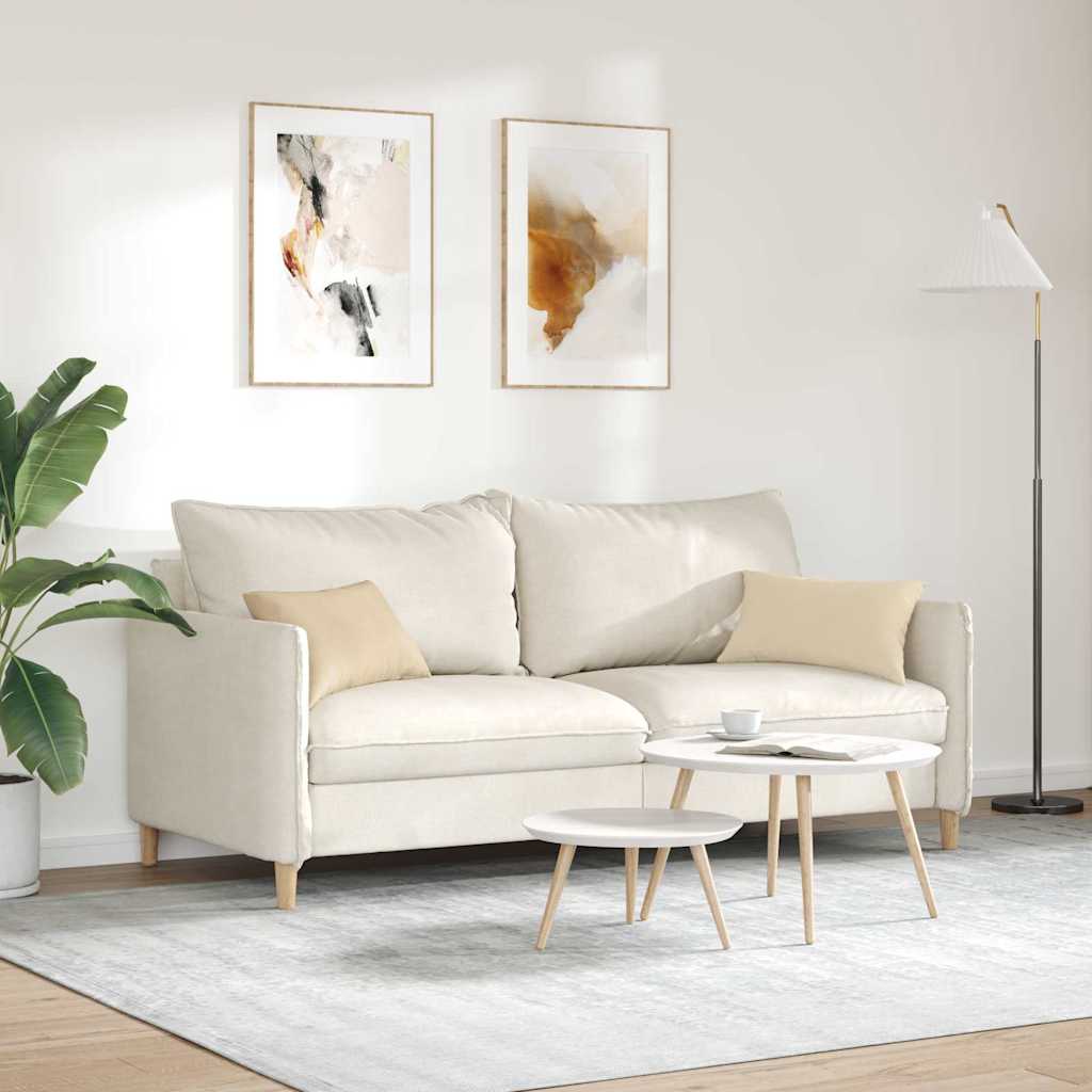 Cuscini da Divano 2 pz Tessuto Crema 50 x 30 cm